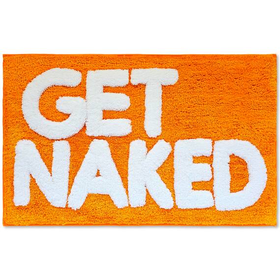 New Mungo Get Naked Badematte, Orange – niedliche Badezimmerteppiche, lustige Badematte, 78,7 x 50,8 cm