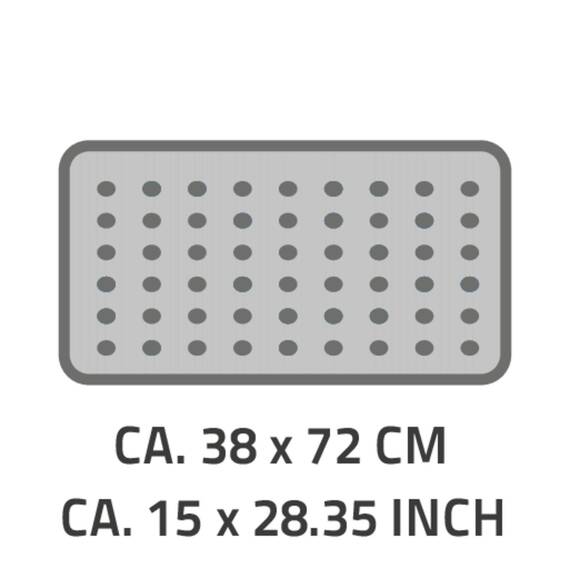 RIDDER Wanneneinlage, Badematte, Badewanneneinlage ca. 38x72 cm, Plattfuß, blau | Allergikerfreundlich | Made in Germany | Nachhaltig | Recyclebar | Waschbar | PVC-frei