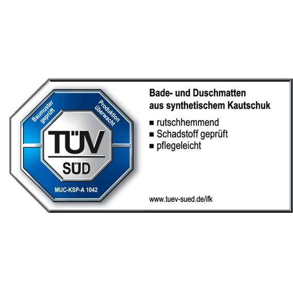 RIDDER Duscheinlage Plattfuß grau 54x54 cm
