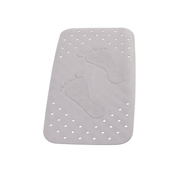 RIDDER Wanneneinlage, Badematte, Badewanneneinlage ca. 38x72 cm, Plattfuß, grau | Allergikerfreundlich | Made in Germany | Nachhaltig | Recyclebar | Waschbar | PVC-frei