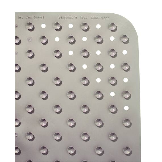 RIDDER Wanneneinlage, Badematte, Badewanneneinlage ca. 38x72 cm, Plattfuß, grau | Allergikerfreundlich | Made in Germany | Nachhaltig | Recyclebar | Waschbar | PVC-frei