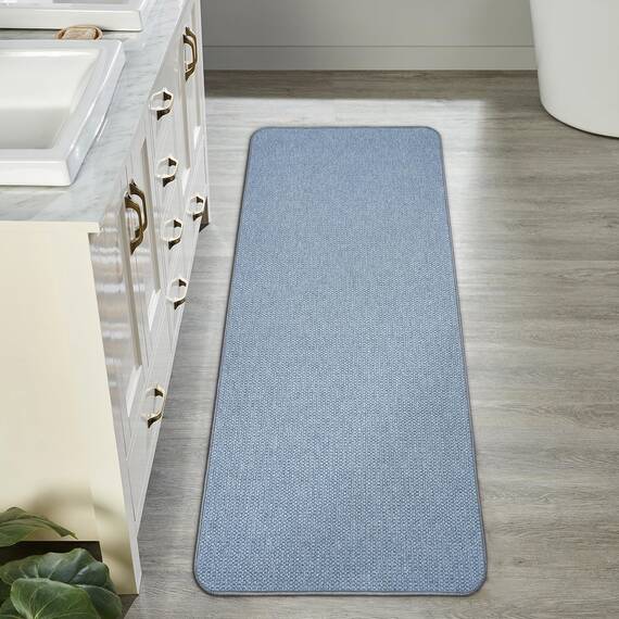 Bosap Badvorleger, ultradünn, Badezimmerläufer, große Badematten für Badezimmer, schnell trocknend, rutschfest, maschinenwaschbar, niedriger Flor, Badteppich, Dusche im Freien, Waschbecken