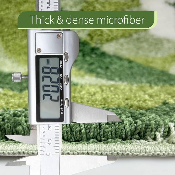 ZebraSmile Badezimmerteppich mit salbeigrünem Blattmuster, Mikrofaser-Badematte, wasserabsorbierender Badteppich mit rutschfester Rückseite für Waschbecken, Dusche, Boden, Schlafzimmer, als Fußmatte
