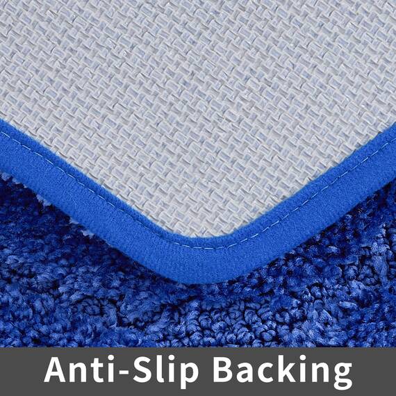 COSY HOMEER Extra Dicke Badteppich-Sets für Badezimmer – Anti-Rutsch-Bad-Leinen-Sets aus weichem 100% starkem Polyester, für Wohnzimmer, Schlafzimmer, wasserabsorbierend (blau, 50,8 x 81,3 cm + 61 x