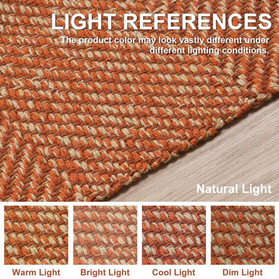 Collive Waschbarer Teppich, 90 x 150 cm, moderner gewebter Küchenteppich, Terrakotta-geflochtener Baumwollteppich, Türmatte, Überwurf, Teppich für Eingangsbereich, Wohnzimmer, Kinderzimmer, Waschküche