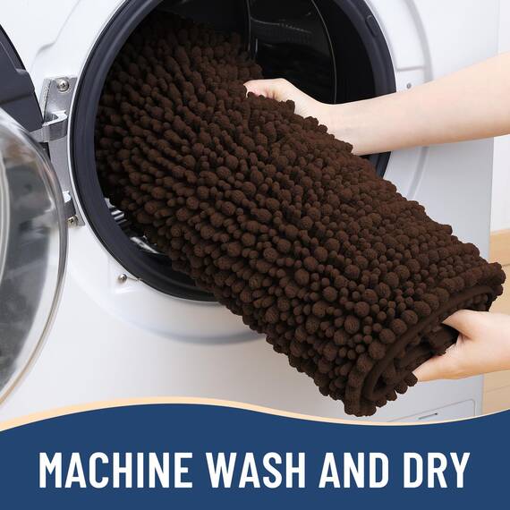Arotive Luxuriöser Badezimmerteppich, extra weich, dick, saugfähig, zottelig, Chenille, rutschfest, maschinenwaschbar, trocknergeeignet, Badematten für Badezimmerboden, Badewanne und Dusche