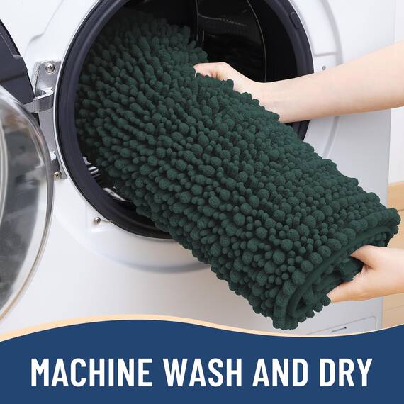 Arotive Luxuriöser Badezimmerteppich, extra weich, dick, saugfähig, zottelig, Chenille, rutschfest, maschinenwaschbar, trocknergeeignet, Badematten für Badezimmerboden, Badewanne und Dusche