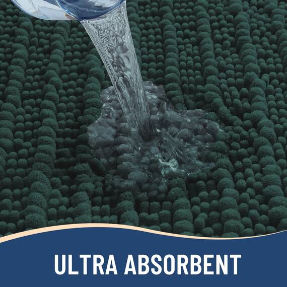 Arotive Luxuriöser Badezimmerteppich, extra weich, dick, saugfähig, zottelig, Chenille, rutschfest, maschinenwaschbar, trocknergeeignet, Badematten für Badezimmerboden, Badewanne und Dusche