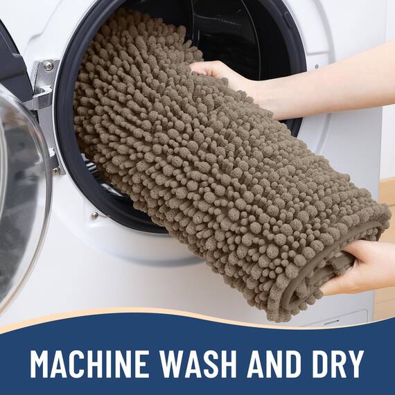 Arotive Luxuriöser Badezimmerteppich, extra weich, dick, saugfähig, zottelig, Chenille, rutschfest, maschinenwaschbar, trocknergeeignet, Badematten für Badezimmerboden, Badewanne und Dusche