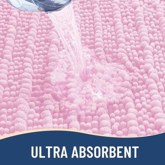 Arotive Luxuriöser Chenille-Badezimmerteppich, extra weich, dick, saugfähig, zottelig, rutschfest, maschinenwaschbar, trocknergeeignet, Plüsch-Badematten für Badezimmer, Dusche und Badewanne, 81,3 x