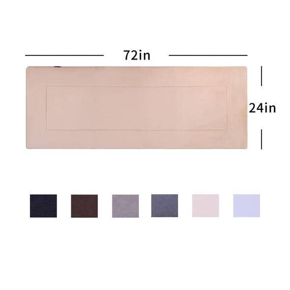 FABBRICA HOME Weicher Flurläufer, waschbarer Bodenteppich, rutschfester Memory-Schaum-Teppich, super Wasseraufnahme, geeignet für Badezimmermatte, Eingang, Küche, Wohnzimmer-Dekor (0,6 x 1,8 m, Beige)