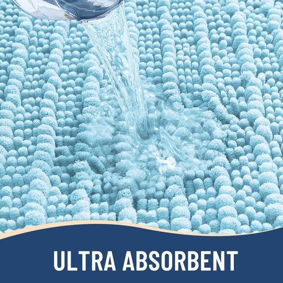 Arotive Luxuriöser Badezimmerteppich, extra weich, dick, saugfähig, zottelig, Chenille, rutschfest, maschinenwaschbar, trocknergeeignet, Badematten für Badezimmerboden, Badewanne und Dusche