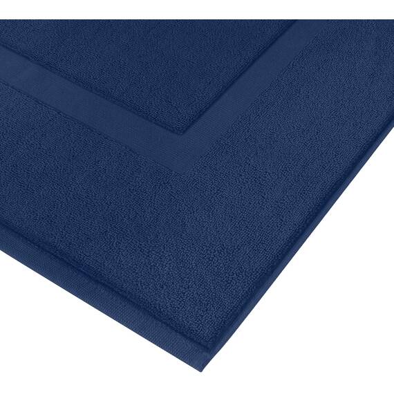 Utopia Towels - 2er Pack groß Badematte Badvorleger (53 x 86 cm) - 100% Baumwolle Frottee -Waschbare Badteppich (Marineblau)