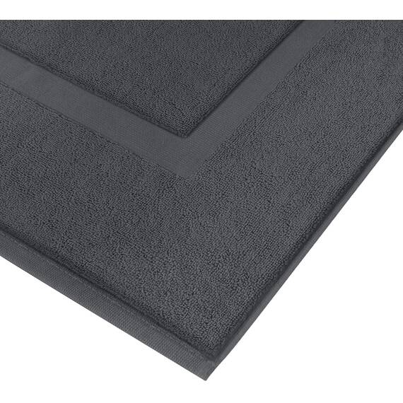 Utopia Towels - 2er Pack groß Badematte Badvorleger (53 x 86 cm) - 100% Baumwolle Frottee -Waschbare Badteppich (Grau)