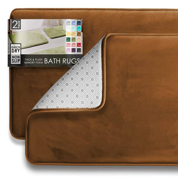 Clara Clark Rutschfester Rückstellschaum Set of 2 - Small/Large Schokobraun