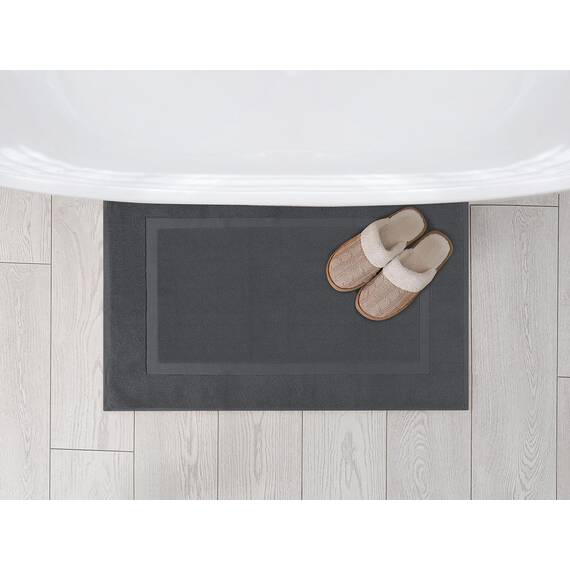 Utopia Towels - 2er Pack groß Badematte Badvorleger (53 x 86 cm) - 100% Baumwolle Frottee -Waschbare Badteppich (Grau)
