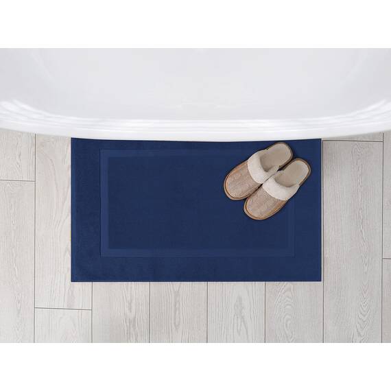 Utopia Towels - 2er Pack groß Badematte Badvorleger (53 x 86 cm) - 100% Baumwolle Frottee -Waschbare Badteppich (Marineblau)