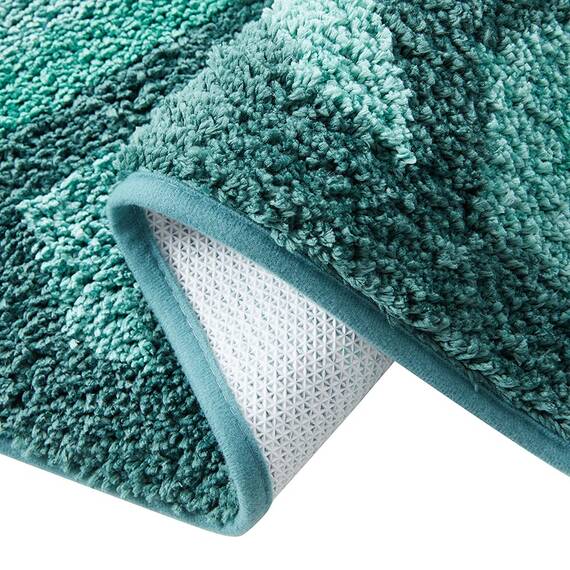 Clara Clark Badezimmer-Zubehör-Set – 23-teiliges Duschvorhang-Set mit Badezimmer-Mülleimer, grünes Badezimmer-Set, Badezimmer-Sets mit Duschvorhang und grünen Teppichen