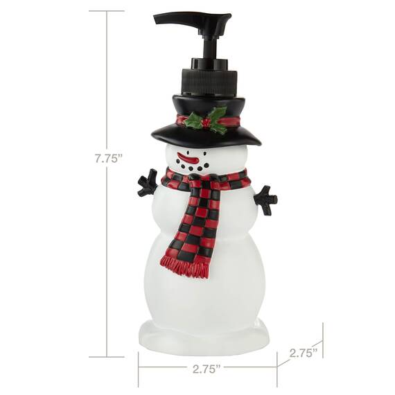 SKL Home Christmas Woodland Winter Schneemann Seifenspender für Bad/Küche & Geschenk, Mehrfarbig