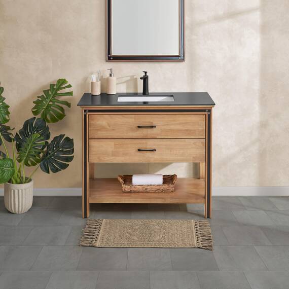 French Connection Nellore Fringe Bath Rug, 17 in. x 24 in, Grey