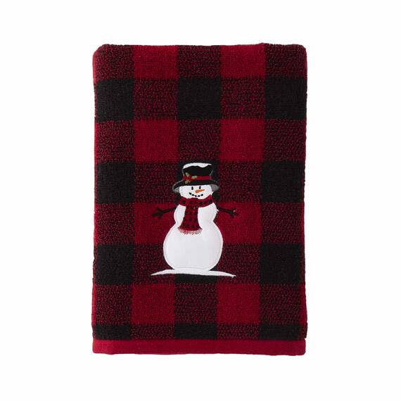 SKL Home Badetuch mit Schneemannmotiv, Rot