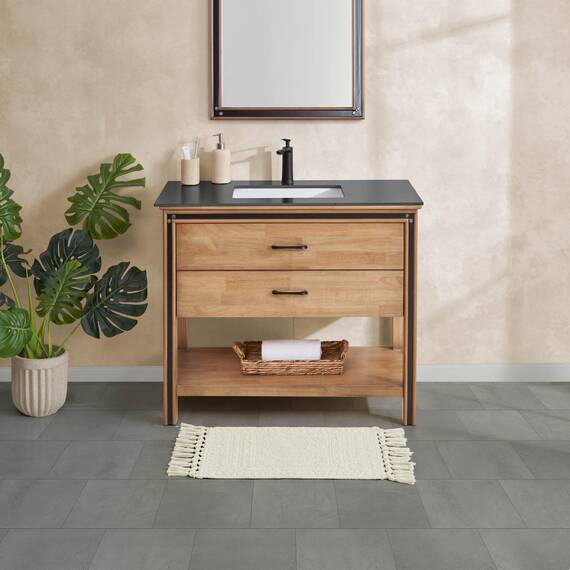 French Connection Nellore Badezimmerteppiche, gewebte und perlenbesetzte Badezimmermatten, langlebige rutschfeste Badteppiche, Dicke Badematten für Badezimmer und Dusche, 43,2 x 71,1 cm, Elfenbein