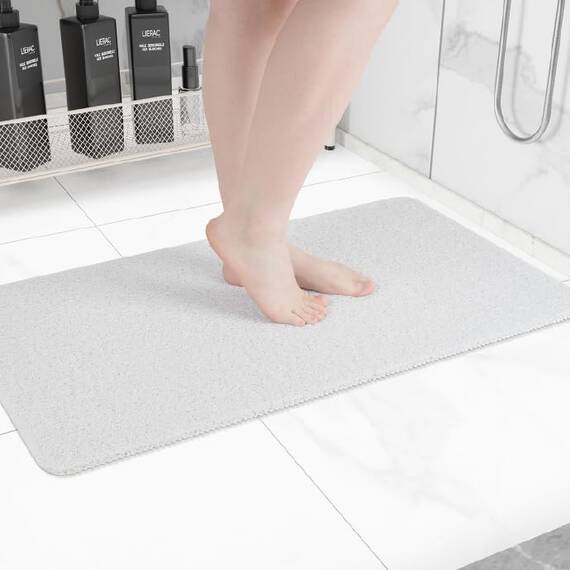 Hargiis Rutschfeste Badewannenmatte, rutschfeste Duschmatte, schnell trocknende Badewannenmatten, Fußschrubber Matte, Anti-Rutsch-Matte für Badewanne, Boden, Badezimmer, Küche, Zuhause, Hotel (weiß,