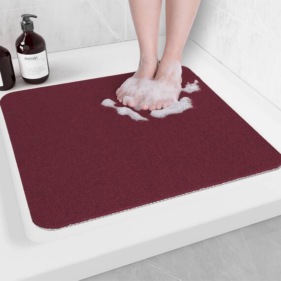 Hargiis Rutschfeste Badewannenmatte, rutschfeste Duschmatte, schnell trocknende Badewannenmatten, Fußschrubber Matte, rutschfeste Matte für Badewanne, Boden, Badezimmer, Küche, Zuhause, Hotel (Weinrot