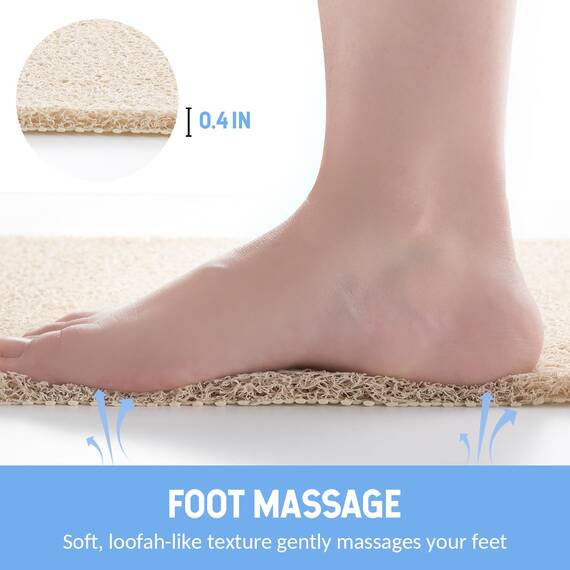 Hargiis Rutschfeste Badewannenmatte, rutschfeste Duschmatte, schnell trocknende Badewannenmatten, Fußschrubber Matte, Anti-Rutsch-Matte für Badewanne, Boden, Badezimmer, Küche, Zuhause, Hotel (Beige