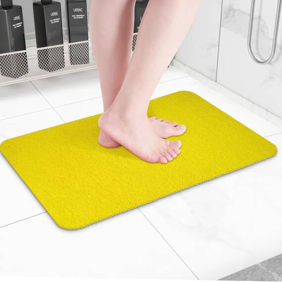Hargiis Rutschfeste Badewannenmatte, rutschfeste Duschmatte, schnell trocknende Badewannenmatten, Fußschrubber Matte, rutschfeste Matte für Badewanne, Boden, Badezimmer, Küche, Zuhause, Hotel (Gelb 61