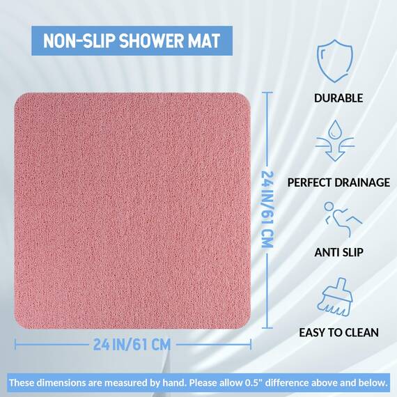 Hargiis Rutschfeste Badewannenmatte, rutschfeste Duschmatte, schnell trocknende Badewannenmatten, Fußschrubber Matte, Anti-Rutsch-Matte für Badewanne, Boden, Badezimmer, Küche, Zuhause, Hotel (Rosa,