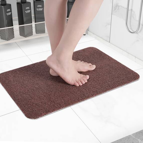 Hargiis Rutschfeste Badewannenmatte, rutschfeste Duschmatte, schnell trocknende Badewannenmatten, Fußschrubber Matte, Anti-Rutsch-Matte für Badewanne, Boden, Badezimmer, Küche, Zuhause, Hotel (Braun