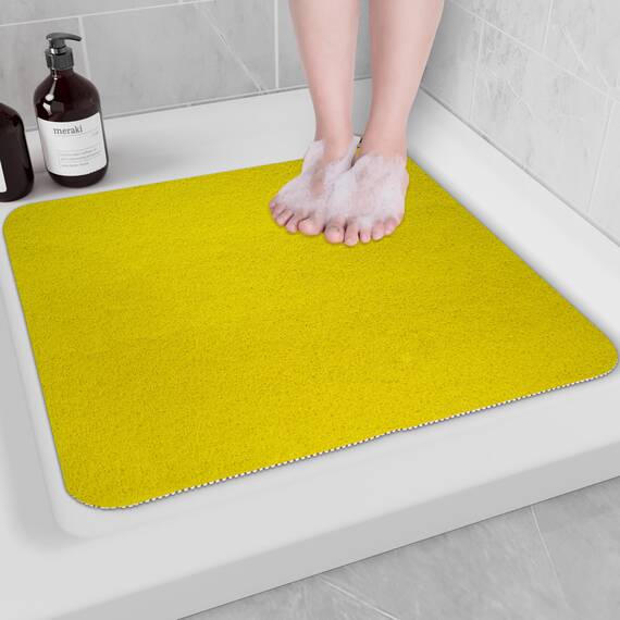Hargiis Rutschfeste Badewannenmatte, rutschfeste Duschmatte, schnell trocknende Badewannenmatten, Fußschrubber Matte, Anti-Rutsch-Matte für Badewanne, Boden, Badezimmer, Küche, Zuhause, Hotel (Gelb 61