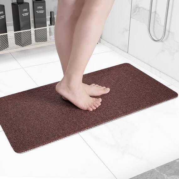 Hargiis Rutschfeste Badewannenmatte, rutschfeste Duschmatte, schnell trocknende Badewannenmatten, Fußschrubber Matte, Anti-Rutsch-Matte für Badewanne, Boden, Badezimmer, Küche, Zuhause, Hotel (Braun