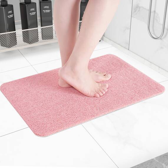 Hargiis Rutschfeste Badewannenmatte, rutschfeste Duschmatte, schnell trocknende Badewannenmatten, Fußschrubber Matte, Anti-Rutsch-Matte für Badewanne, Boden, Badezimmer, Küche, Zuhause, Hotel (Rosa,