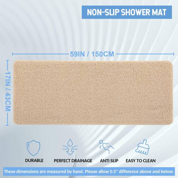 Hargiis Rutschfeste Badewannenmatte, 2 Stück, rutschfeste Duschmatte, schnell trocknende Badewannenmatten, Fußschrubber Matte, Anti-Rutsch-Matte für Badewanne, Boden, Badezimmer, Küche, Zuhause, Hotel