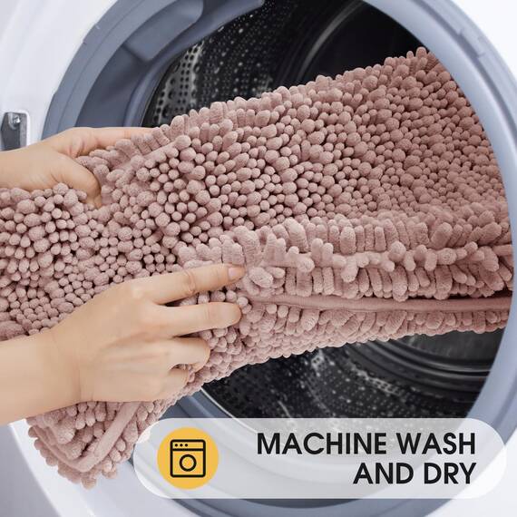 ACCUMTEK Upgrade Extra großes Badezimmerteppich-Set, 3-teilig, ultraweich, dick, saugfähig, rutschfest, Chenille, WC-Vorleger für Badezimmer, Schlafzimmer, Küche