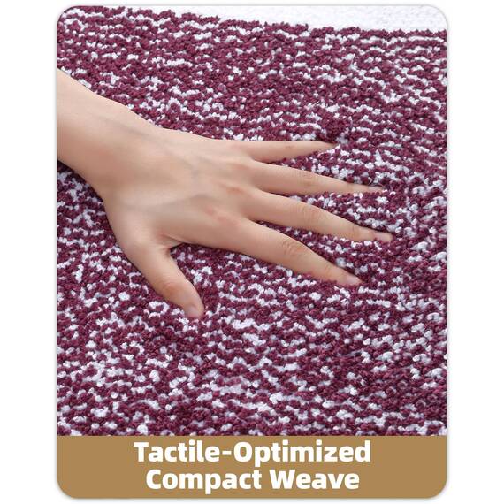 Color&Geometry Badteppich, Ultra weich und wasserabsorbierend, Badteppich, Badteppich, Maschinenwäsche/Trocknen, für Badewanne, Dusche und Bad (50 x 75cm, violett)