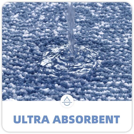 Color&Geometry Badteppich, Ultra weich und wasserabsorbierend, Badteppich, Badteppich, Maschinenwäsche/Trocknen, für Badewanne, Dusche und Bad (60x150cm, blau)