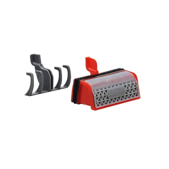 Wirquin 30723382 Slim+ Membran mit abnehmbarem Haarsieb für Duschablauf, Rot und Grau