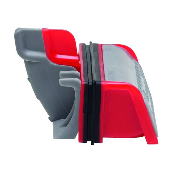 Wirquin 30723382 Slim+ Membran mit abnehmbarem Haarsieb für Duschablauf, Rot und Grau