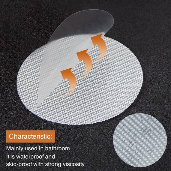 Secopad 24 Stück rutschfeste Badewannen-Aufkleber für Badezimmer, Badewannen, Duschen, Antirutsch Pads Dusche with Kunststoff Schaber (Transparente)