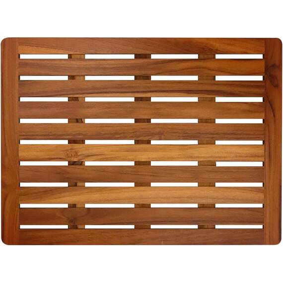 Utoplike Teak Badematte, rutschfeste Duschmatte für Badezimmer, Holzbodenmatte, extra groß, geeignet für Spa, Zuhause oder im Freien