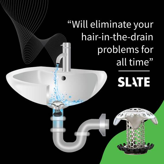 SinkShroom Ultra-revolutionärer Abflussschutz für Waschbecken, Edelstahl, Combo with Stopper