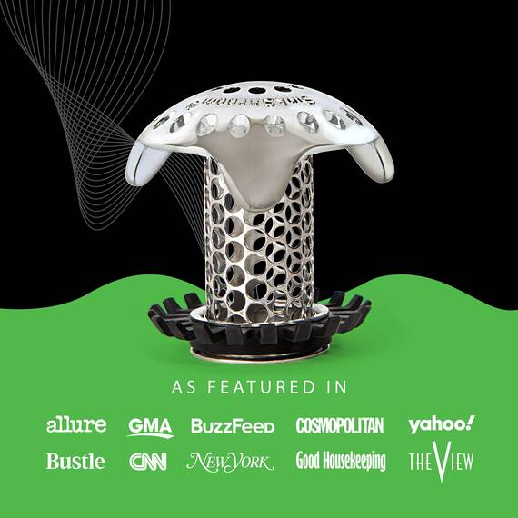 SinkShroom Ultra-revolutionärer Abflussschutz für Waschbecken, Edelstahl, Combo with Stopper