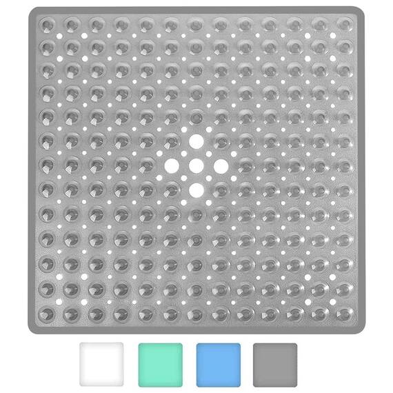 WIMAHA Quadrat Duschmatten,53×53cm rutschfest Badewannenmatten Anti Schimmel Badematten mit Saugnapf, Sicherheits badezimmermatte,maschinenwaschbar Badewannenmatte