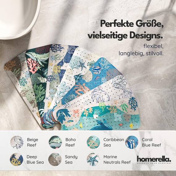 homerella® Badewannenmatte rutschfest 100x40cm, INKL. Haken, rutschfeste Badematte BPA frei, Duschmatte rutschfest, Antirutschmatte Badewanne Baby, Rutschmatte Badewanne Kinder, schimmelresistent