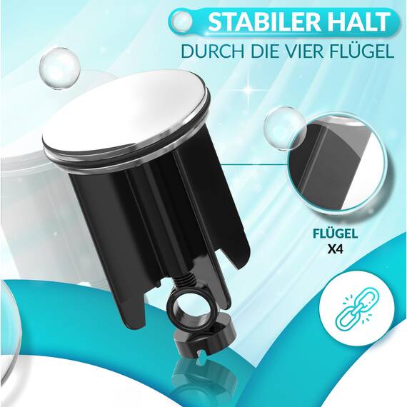EsGo Sanitär - Universal Waschbeckenstöpsel 40mm - Geeignet für Alle Handelsüblichen Waschbecken und Bidets - Edelstahl Abflussstopfen Höhenverstellbar