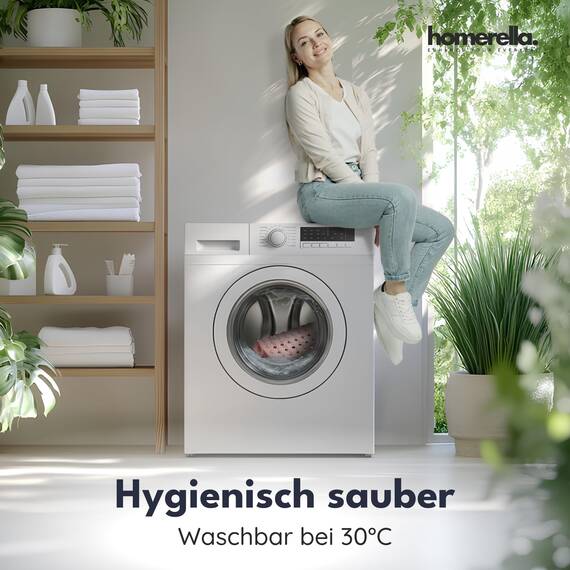 Homerella® Duschmatte rutschfest - 100% BPA frei - Inkl. 2 Haken zum Aufhängen 53x53cm - Antirutschmatte Dusche hautsensitiv & schimmelresistent - Duscheinlage maschinenwaschbar