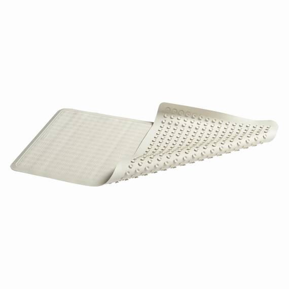 Rubbermaid Commercial Products Badewannen- und Duschmatte, 91,4 x 45,7 cm, weiß, extra lang, maschinenwaschbar, rutschfeste Badezimmermatte mit Saugnäpfen für Zuhause/Hotel/Dusche/Badewanne